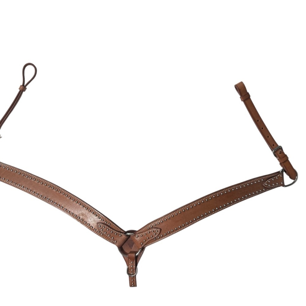 Elegant Brown Leather Horse Breast collar - Picture 10 of 16